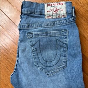 True Religion Men's Light Blue Straight Jeans Rocco relaxed skinny